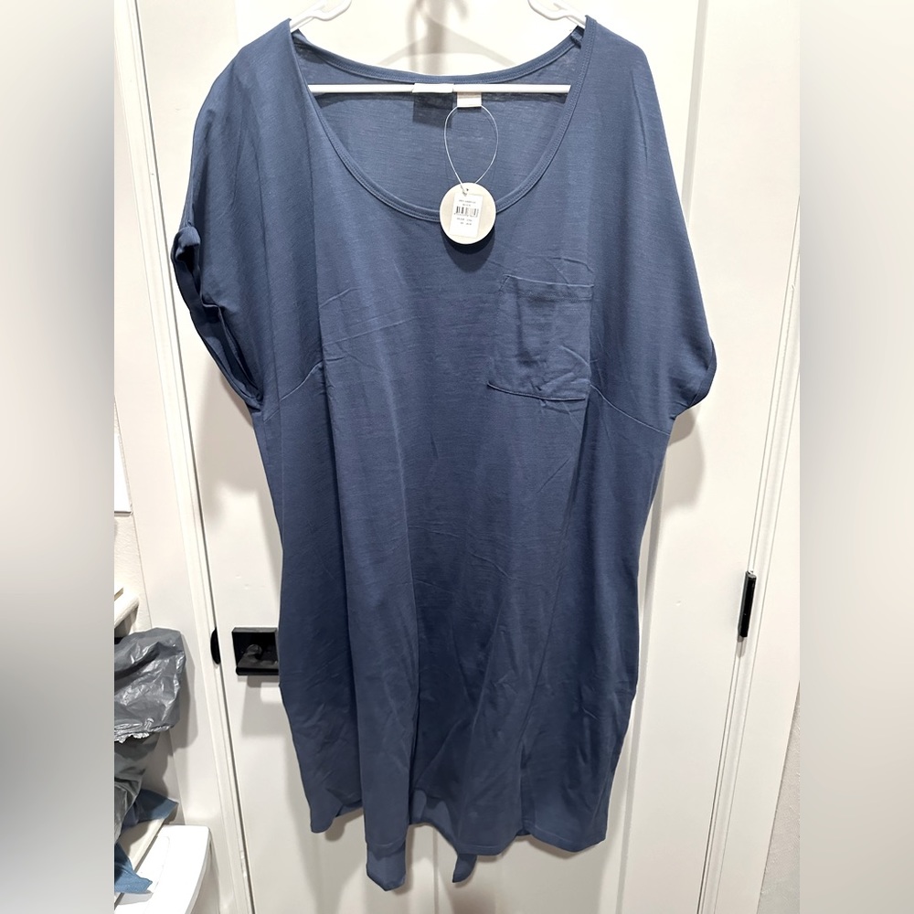 NWT summer day dress-steel blue